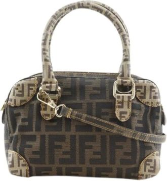 Fendi Pre-owned Mini Bags, female, Brown, Size: ONE SIZE Pre-owned Vintage Boston Bag