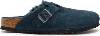 Birkenstock Boston Shearling-lined Suede Clogs - Navy - 41 (IT41/ UK8)