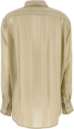 Stella McCartney Womens Khaki Silk Shirt Sage Exterior: Camicie