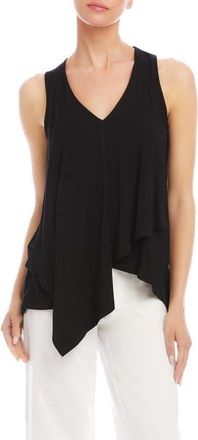 Karen Kane Drape Layered Asymmetric Tank in Black at Nordstrom, Size X-Small