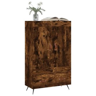 Berkfield Home Highboard Smoked Oak 69.5x31x115 cm Engineered Wood in Brown