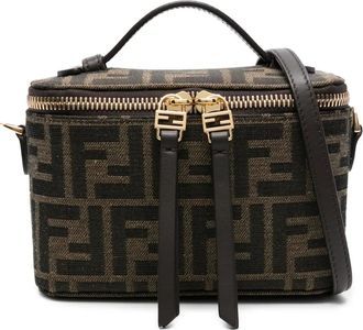 Fendi Vanity FF-pattern top-handle mini bag - Brown