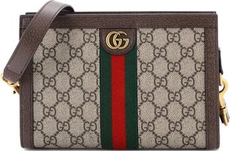 Gucci Ophidia Convertible Shoulder Bag GG Coated Canvas Small crossbody bag - Marrone