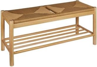 Atmosphera Atmosphera - Banco Maesi Hevea Beige 95x35cm Cr&eacute;ateur DInt&eacute;rieur