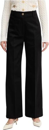 Patou Broeken, Dames, Zwart, L, Katoen, Wijde broek