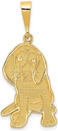 Diamond2Deal 14k Yellow Gold Beagle Pendant