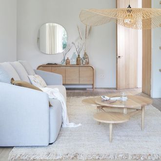 La Redoute Interieurs Salontafel met 3 bladen van eikenhout en fineer, Ruben