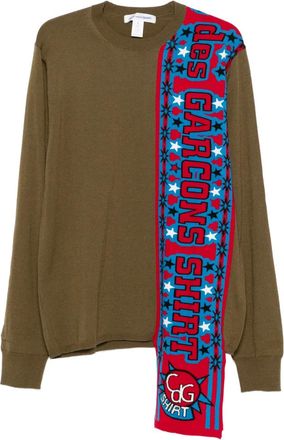 Comme Des Gar&ccedil;ons Maglione con stampa - Verde