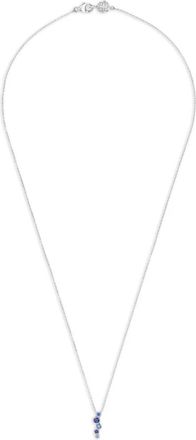 Dower & Hall Collana Cascade in oro bianco 18kt con acquamarina - Argento