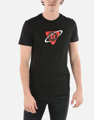 Diesel Mens DIESEL T-Diegos-K24 Mens T Shirt Crew Neck Short Sleeve Casual Summer Cotton Tee - Black - Size: 38