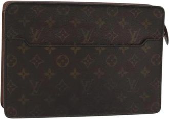 Louis Vuitton Pre-owned Pochette Homme Clutch Bag - Dames - Vintage Clutch - Bruin - ONE Size - Leer - Vintage