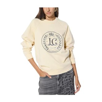 Lola Casademunt Box-neck Sweatshirt - Dames - Sweatshirts & Hoodies - Beige - Maat: S Katoen