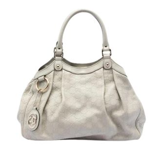 Gucci Pre-owned Handbags, female, White, Size: ONE SIZE Pre-owned Sukey Tote Bag