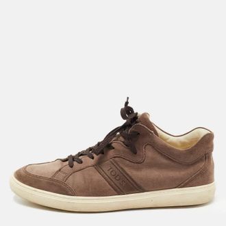 Tod's Tods Brown Suede Low Top Sneakers