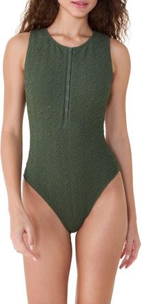 Andie Swim The Malibu One-Piece Swimsuit in Thyme at Nordstrom, Size X-Large