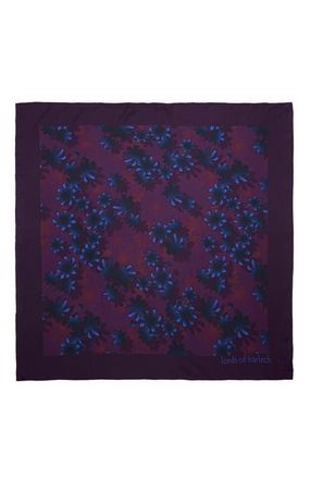 Lords of Harlech Sofia Silk Scarf in Rambla Floral Plum at Nordstrom