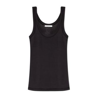 Christophe Lemaire Sleeveless Tops, female, Black, Size: M Rib Tank Top