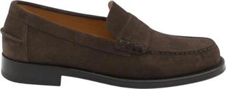 Tod's Suede Penny Loafers - Heren - Loafers - Bruin - 40 1/2 EU - Su&egrave;de - Schoenen
