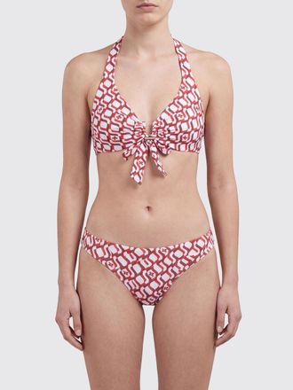 Max Mara Top bikini con scollo allamericana e stampa monogram