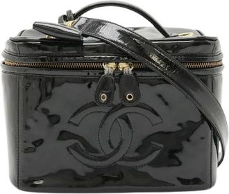 Chanel Pre-owned Patent Leather 2way Bag - Dames - Vintage Schoudertas - Zwart - ONE Size - Vintage