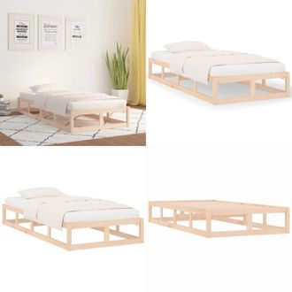 vidaXL Giroletto 75x190 cm Small Single in Legno Massello - Letto singolo - Letto in legno massello