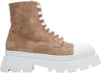 8 by YOOX SUEDE AND RUBBER CAP-TOE LACE-UP ANKLE BOOTS