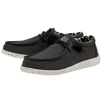 Hey Dude Mens Wally Stretch Slip On Shoes In Black