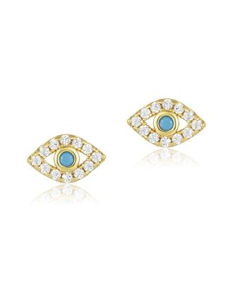Adornia Adornia 14K Plated Evil Eye Earrings