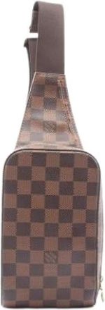 Louis Vuitton Pre-owned Damier Canvas Fanny Pack - unisex - Vintage Schoudertas - Bruin - ONE Size - Leer - Vintage