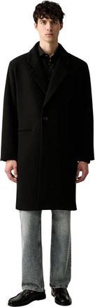 Won Hundred Enkelrij broekzakjas - Heren - Mantel - Zwart - 2XL - Wol - Jassen
