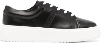 Ganni low-top flatform sneakers - women - Polyurethane/Fabric/Polyurethane/Rubber - 36 - Black