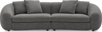 Castlery Fable Sofa Customized, Dark Grey, Spill Resistant, Ultra Deep Seats by Castlery