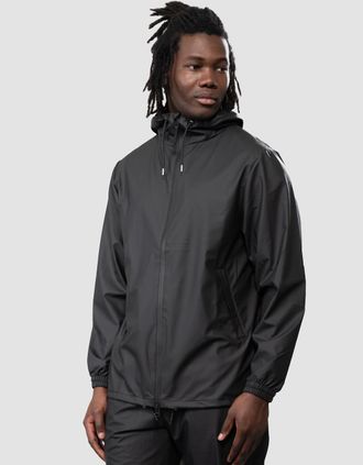 Rains Womens Rains Storm Breaker Unisex Jacket - 01 Black - Size: 12