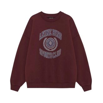 Anine Bing Miles Sweatshirt - Dames - Sweatshirts - Rood - S - Katoen - Hoodies & sweatvesten