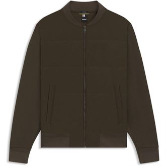 HUGO BOSS Mens Zip Up Sweatshirt in Open Green 342 - Size X-Large