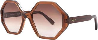 Ferragamo SF1070S 210 Transparent Brown/Brown Gradient