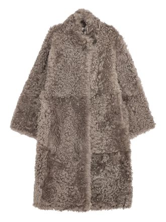 Remain shearling leather coat - women - Leather/Sheep Skin/Shearling - 38 - Brown