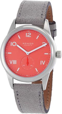 NOMOS Glash&uuml;tte Club 38 Campus Hand Wind Cream Coral Dial Mens Watch 725