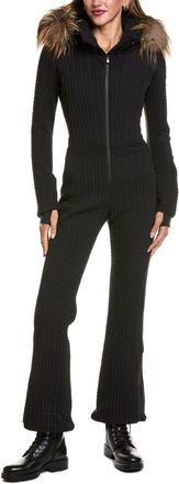 POST CARD Quilted Fur-Trim Bodysuit