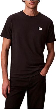 Calvin Klein Tops, Heren, Zwart, L, Logo T-shirt