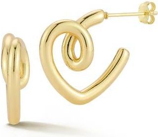 Glaze Jewelry Tube Heart Huggie Hoop Earrings in Gold at Nordstrom Rack