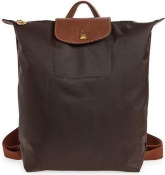 Longchamp Medium Le Pliage Backpack in Mocha at Nordstrom