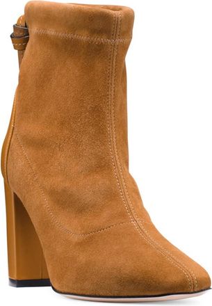 Generic Solid Color Block Heel Ankle Boots for Women, Fashion Faux Suede Banquets Short Booties, Comfort Casual Pull on Square Heel Dress Shoes for Office Wor