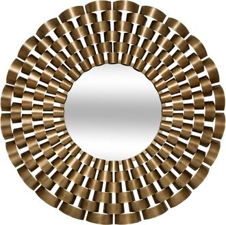 Atmosphera Espejo Redondo Youri, 90 Cm, Dorado - Atmosphera Cr&eacute;ateur DInt&eacute;rieur