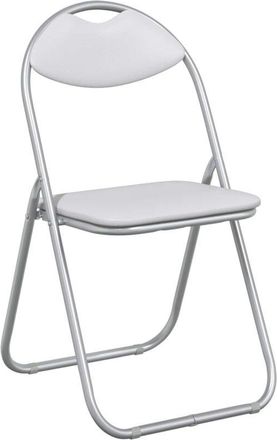 vidaXL Foldable Dinning Chair 8 pcs White 48 x 43.5 x 81 cm PVC steel vidaXL