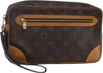 Louis Vuitton Pre-owned Canvas Clutch - Dames - Vintage Clutch - Bruin - ONE Size - Vintage