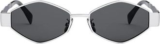 Celine Metalen zonnebril voor dames accessoires - Dames - Zonnebrillen - Grijs - 54 MM - Accessoires