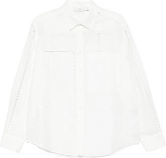 Tela White Mindy Relaxed Fit Cotton Shirt