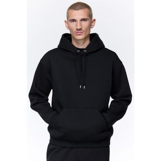H&M Loose Fit Hoodie in Black at Nordstrom, Size Xx-Large