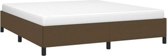 vidaXL Cama Sin Colch&oacute;n De Tela Marr&oacute;n Oscuro 180x200 Cm Vidaxl